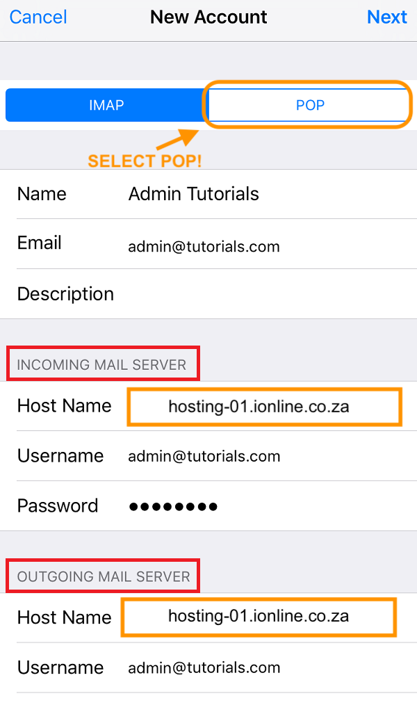 cannot connect to outgoing mail server iphone 6